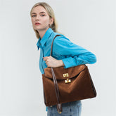 Sac fourre-tout en cuir givré de haute qualité Sac Rodeo Grande capacité Bureau